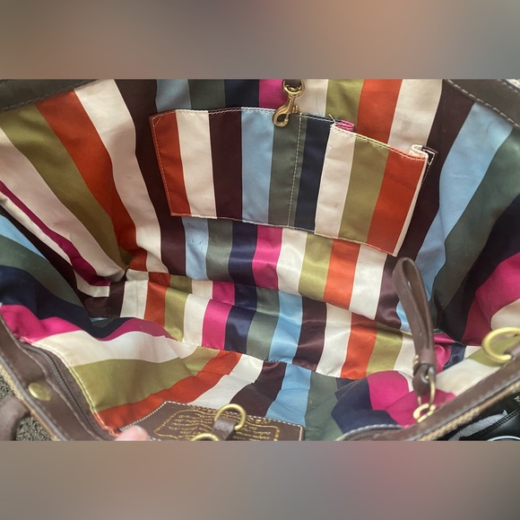 Coach Brown and Tan Canvas Tote Bag - Picture 8 of 14